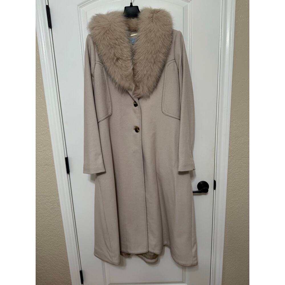 Antonio Melani Long Winter Coat w/Fur Collar Size 12